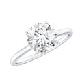 thumbnail image 1 of Rosec Jewels Certified Moissanite Solitaire Engagement Ring 2 Carat - 8 mm Round Moissanite Ring (D-VS1 Quality), with Jewelry Box, 14K White Gold, US 11.50, 1 of 8