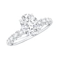 thumbnail image 1 of Rosec Jewels Moissanite Oval Solitaire Engagement Ring 1 Carat, 6X8 mm, D-VS1 Quality Certified Moissanite Ring - with Jewelry Box, 18K White Gold, US 9.50, 1 of 8