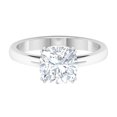 thumbnail image 1 of Moissanite Solitaire Ring for Women, Cushion Cut Engagement Ring (8 mm), 10K White Gold, US 10.75, 1 of 6