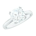 thumbnail image 1 of Rosec Jewels Moissanite Cushion Cut Solitaire Ring for Engagement - 8 mm - 3 Carat Moissanite Ring for Women - D-VS1 Grade, 14K White Gold, US 7.50, 1 of 8