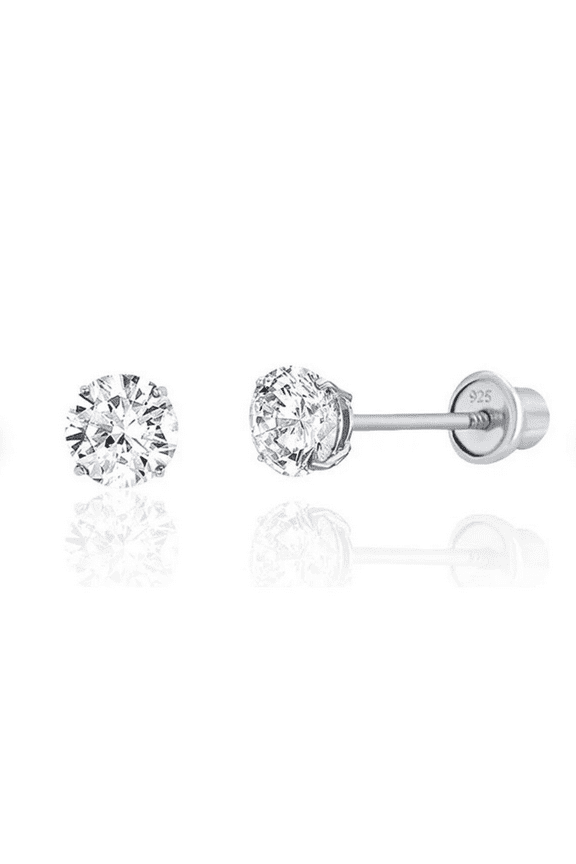 Moissanite Solitaire Stud Earrings, Certified D Color VVS1 Earrings, Skewbacks Earrings, 14k Gold Earrings With Gra