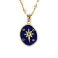 thumbnail image 1 of Moissanite Sparkly Necklace for Women, Yellow Gold Plated 925 Sterling Silver, North Star/Flower/Candy Pendant Necklaces, Anniversary, Birthday Mother's Day Gifts, 1 of 8