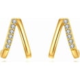 thumbnail image 1 of Moissanite Stud Earrings 14K Solid Yellow Gold Heart Earring Jewelry Gifts for Women(1.50 Carat, Heart 8MM), 1 of 7