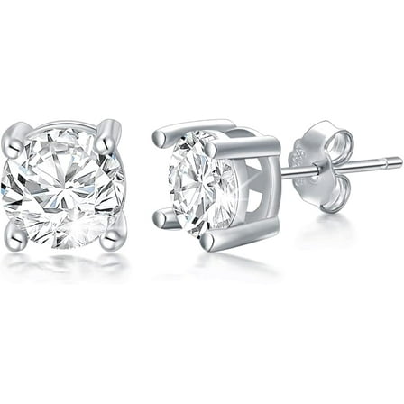Moissanite Stud Earrings Sterling Silver 1-3ct Moissanite Earrings for Men Women
