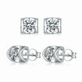 thumbnail image 1 of Moissanite Stud Earrings for Women Men 0.5cttw D Color VVS1 Clarity 925 Sterling Silver Moissanite Earring Studs Round Cut Small Diamond Earrings Moissanite Diamond Earrings Studs, 1 of 5