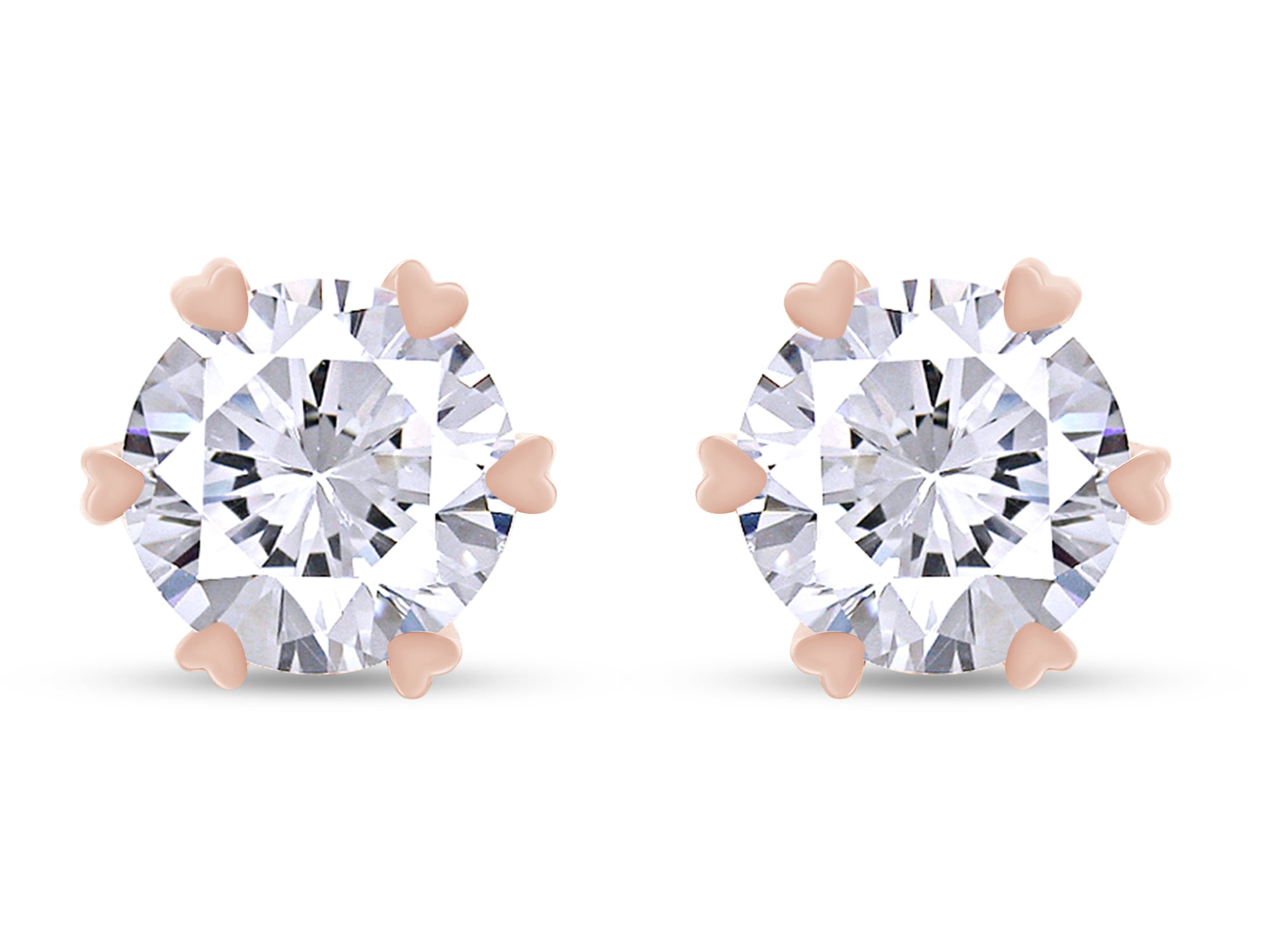 Diamond Stud Earrings 1ct Diamond Earrings, Diamonds set in Platinum P –  HandTstudio