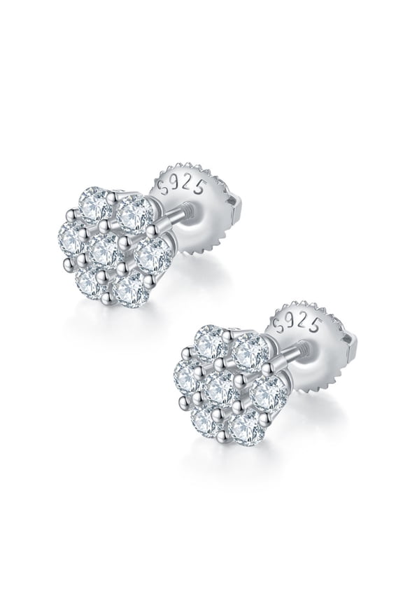 Moissanite Stud Earrings for Men D Color VVS1 clarity S925 Sterling Silver Diamond Earrings White/Yellow Moissanite Earrings for Women