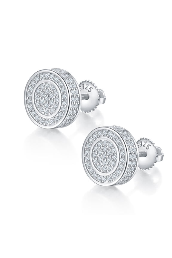 Moissanite Stud Earrings for Men D Color VVS1 clarity S925 Sterling Silver Diamond Earrings White/Yellow Moissanite Earrings for Women