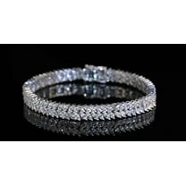 Moissanite Tennis Bracelet Double Row,Wedding Gifts For Love,Silver gold Jewelry,women