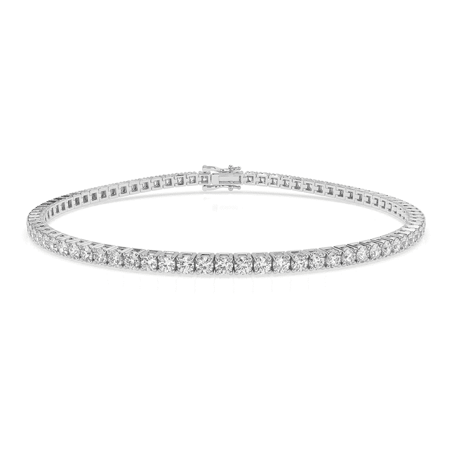 Moissanite Tennis Bracelet for Women and Men, 18K White Gold Plated ...