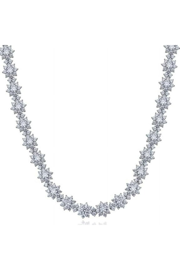 Moissanite Tennis Necklace Women Leisure Moissanite Necklace Lady Tennis Necklace Lab Grown Diamond Necklace Wedding Necklace for Bridal Banquet Diamond Necklace