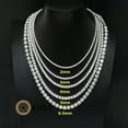 thumbnail image 1 of Moissanite Tennis Necklaces Gifts 2-6.5mm D Color VVS1 Round Cut Diamond Tennis Necklaces 14k White Gold Plated 925 Sterling Silver Cuban Chain for Women and Men Anniversary Mother's Day Christmas Day, 1 of 10