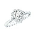 thumbnail image 1 of Rosec Jewels Certified Moissanite Engagement Ring for Women - Vintage Style Ring - D-VS1 Quality, with Jewelry Box, 18K White Gold, US 6.50, 1 of 9
