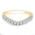 thumbnail image 1 of AFFY 0.50CT Moissanite Diamond Curved Wedding Band Ring for Women 14K Yellow Gold over Silver-8.5, 1 of 5