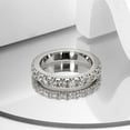 thumbnail image 1 of Moissanite Wedding Band Ring, 3mm 2.3cttw D Color Lab Diamond Sterling Silver Eternity Band Engagement Rings, 1 of 7