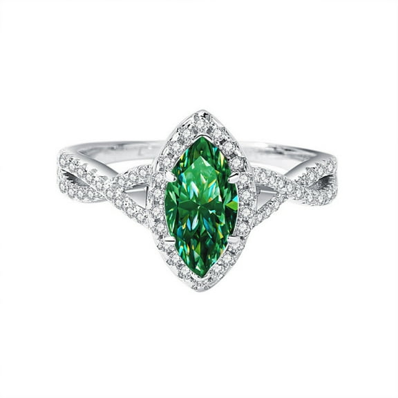 Moissanite Wedding Bands for Women 1ct D Color VVS1 S925 Sterling Silver Moissanite Engagement Rings White/Green/Pink Diamond Rings with Certificate