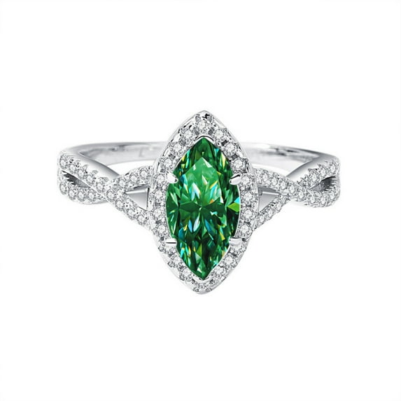 Moissanite Wedding Bands for Women 1ct D Color VVS1 S925 Sterling Silver Moissanite Engagement Rings White/Green/Pink Diamond Rings with Certificate