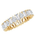 thumbnail image 1 of Rosec Jewels - Pear and Baguette Moissanite Eternity Wedding Band for Women (D-VS1 Quality), 10K Yellow Gold, US 7.50, 1 of 7