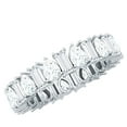 thumbnail image 1 of Rosec Jewels - Pear and Baguette Moissanite Eternity Wedding Band for Women (D-VS1 Quality), 925 Sterling Silver, US 10.50, 1 of 7