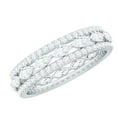 thumbnail image 1 of Rosec Jewels Designer Moissanite Eternity Wedding Band Ring for Women - Wide Band Ring - D-VS1 Quality Certified, 925 Sterling Silver, US 4.00, 1 of 8