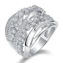 Moissanite Wedding Ring for Women Diamond Engagement Rings 18K White Gold Plated 925 Sterling Silver Moissanite Ring Lab Diamond Rings Womens Diamond Rings