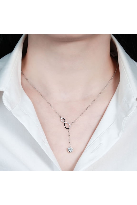 Moissanite Wireless Symbol Tassel All-match Design Necklace