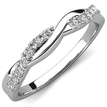 Moissanite by Cate & Chloe Avery 925 Sterling Silver Promise Ring for Women, Gift for Her