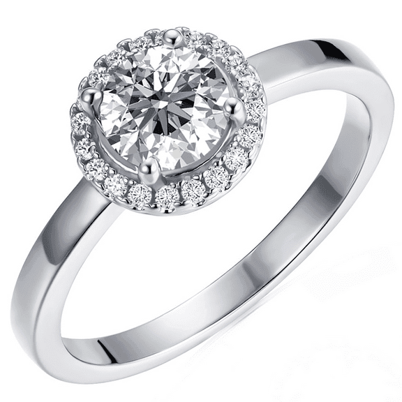 Moissanite by Cate & Chloe Cora 925 Sterling Silver Engagement Ring 1.0TCW for Women, Gift for Her