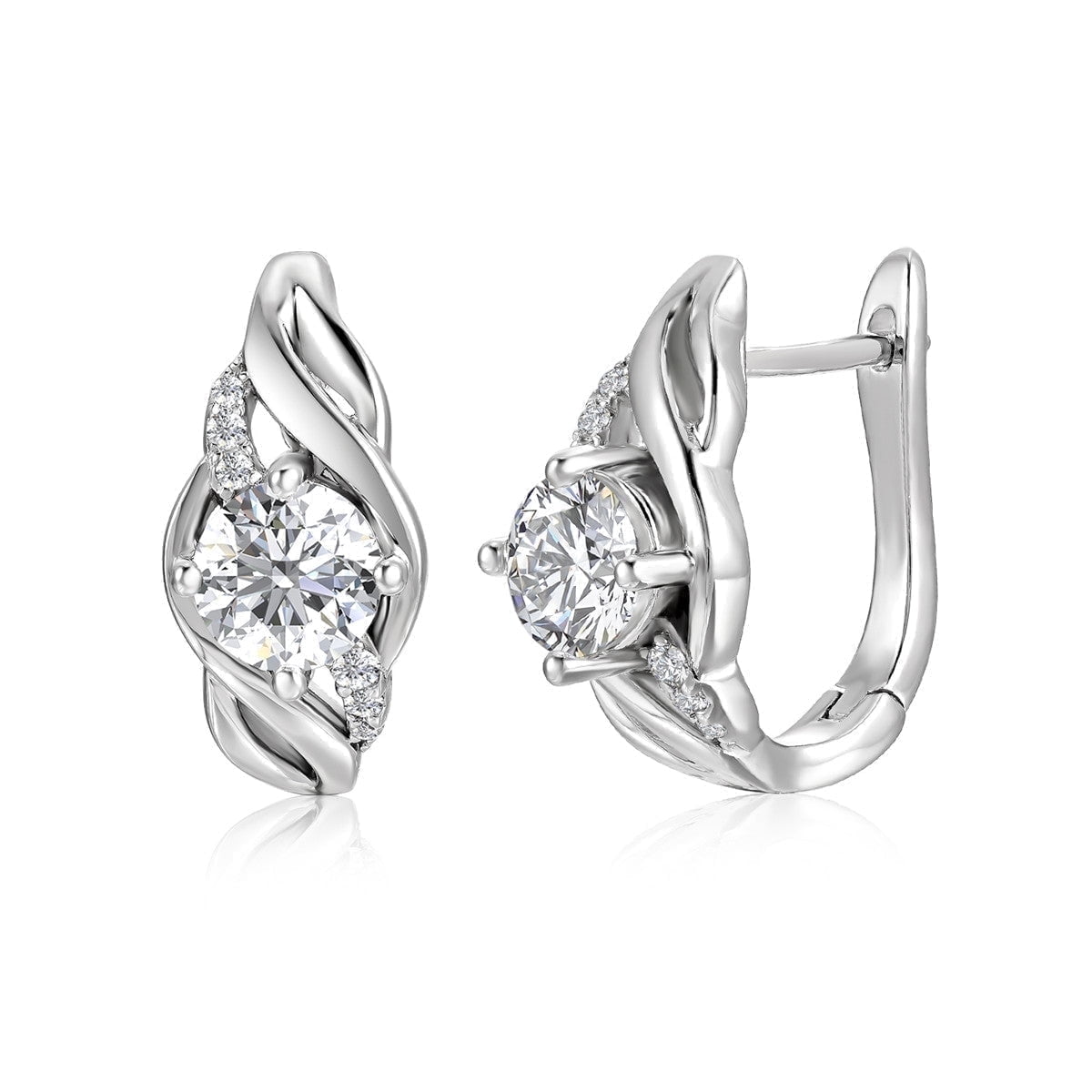Moissanite by Cate & Chloe Evelyn 1TCW 925 Sterling Silver Drop Earrings for Women, Gift for Her