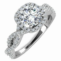 Moissanite by Cate & Chloe Octavia 925 Sterling Silver Engagement Ring 0.84TCW for Women, Gift for her