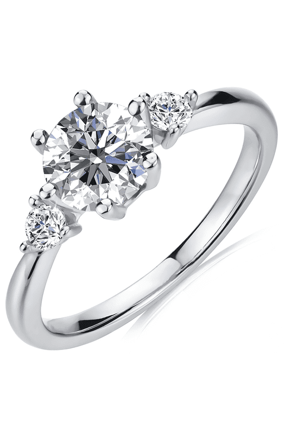 Moissanite by Cate & Chloe Sarah 925 Sterling Silver Engagement Ring 1.0TCW for Women, Gift for her