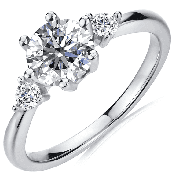 Moissanite by Cate & Chloe Sarah 925 Sterling Silver Engagement Ring 1.0TCW for Women, Gift for her