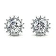 thumbnail image 1 of Moissanite by Cate & Chloe Starla 925 Sterling Silver Stud Earrings 1.0TCW for Women, Gift for Her, 1 of 9
