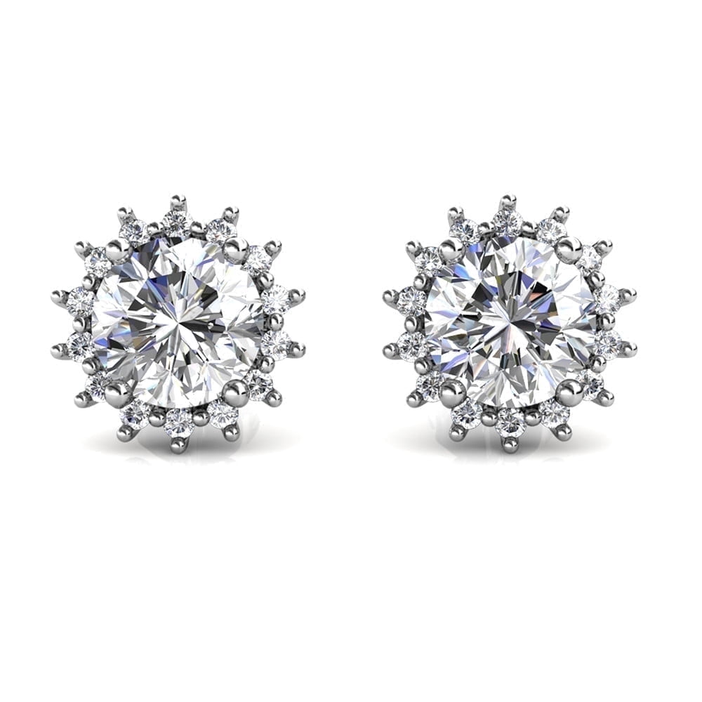 Moissanite by Cate & Chloe Starla 925 Sterling Silver Stud Earrings 1.0TCW for Women, Gift for Her