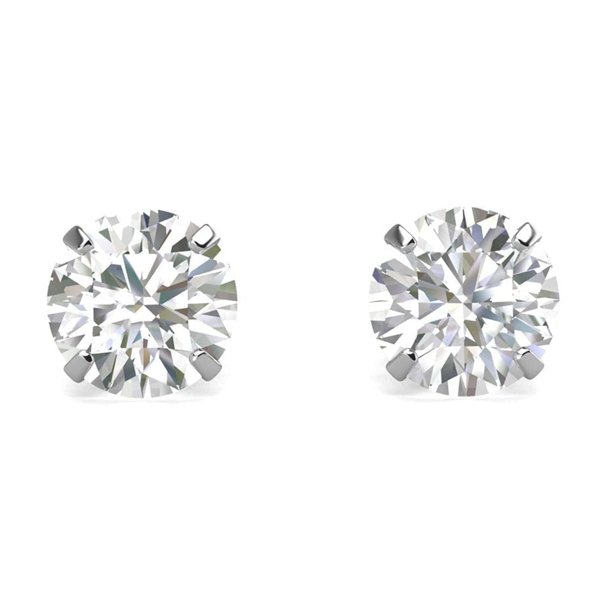 Moissanite by Cate & Chloe Vera 925 Sterling Silver Dainty Stud Earrings (0.1ct) for Women, Gift for Her