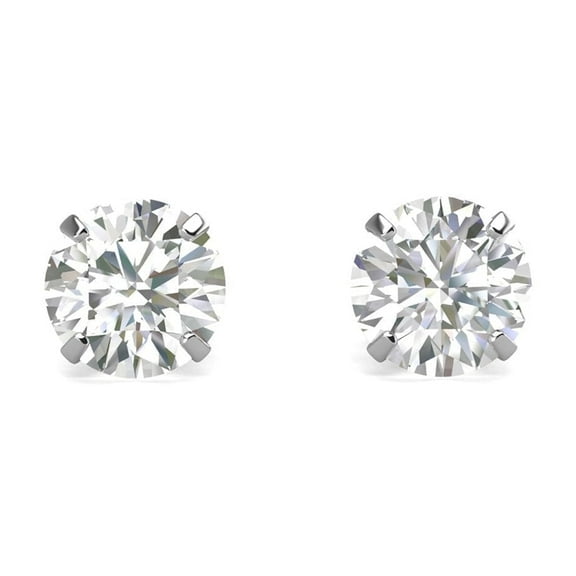 Moissanite by Cate & Chloe Vera 925 Sterling Silver Dainty Stud Earrings 0.2TCW for Women, Gift for Her
