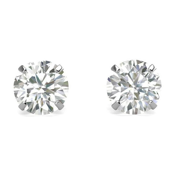 Moissanite by Cate & Chloe Vera 925 Sterling Silver Dainty Stud Earrings 1.6TCW for Women, Gift for Her