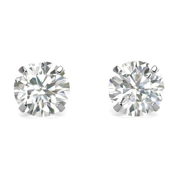 Moissanite by Cate & Chloe Vera 925 Sterling Silver Dainty Stud Earrings 1.6TCW for Women, Gift for Her