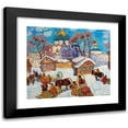 thumbnail image 1 of Moissey Kogan 17x15 Black Modern Framed Museum Art Print Titled - Winter Scene, 1 of 5