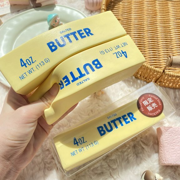 Moist Big Butter Bar Stress Ball - Ultra-Soft & Slow-Rising Squeeze for ASMR & Anxiety Relief, Sensory Fidget Gadget for Adults