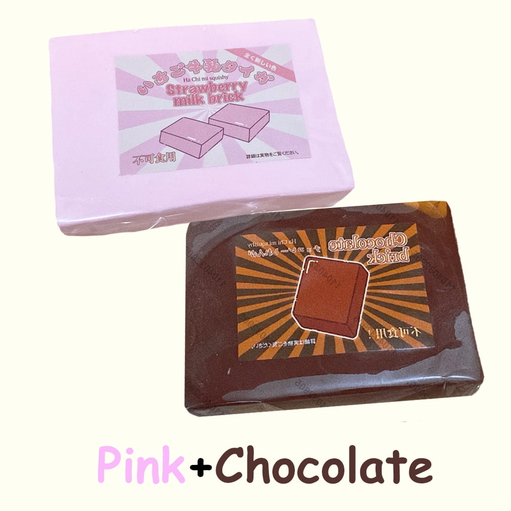 Moist Slow Rising Milk Brick Squishy, Sensory Stress Ball for Adults, ASMR Fidget for Anxiety Relief & Office Desk Hand Relaxation