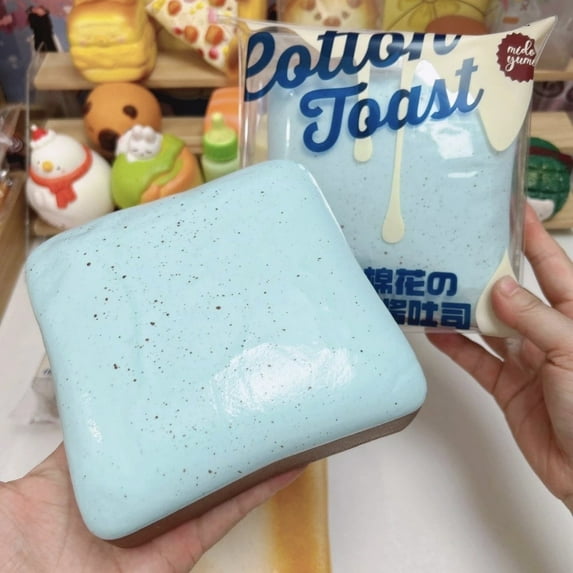 Moist Tender Toast Squishy - Sticky Toast Fidget Toy Soft Bread for Stress Relief, ASMR Sensory Toy for Kids & Adults