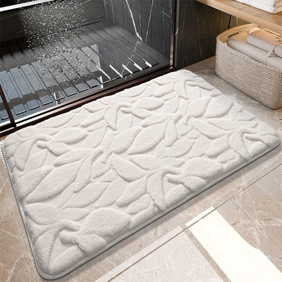 Moisture Absorbent Non-slip Mat, Entrance Bathroom Floor Mat, Modern Minimalist Design, Stain Resistant, Kitchen Wet Area, Living Room Entryway, Heavy Duty Rubber Backing, Cotton Blend