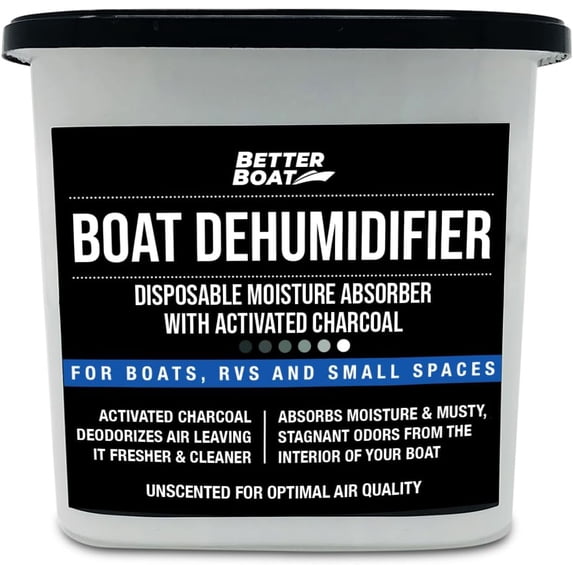 Moisture Absorber with Activated Charcoal Dehumidifier Bucket, Unscented Odor Absorber for Closet Basement Bathroom Boat RV, Disposable No Refill - General