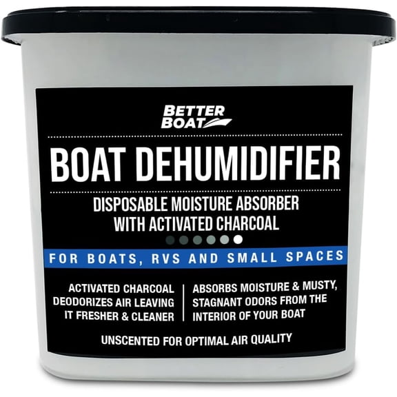 Moisture Absorber with Activated Charcoal Dehumidifier Bucket, Unscented Odor Absorber for Closet Basement Bathroom Boat RV, Disposable No Refill - General