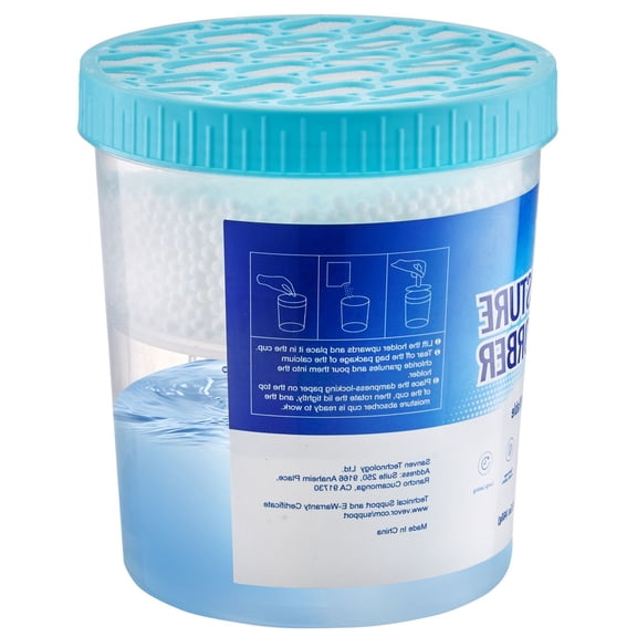 Moisture Absorber Bucket,2 Packs 16.2 oz Hi-Capacity Moisture Absorber Bucket with 800ml Storage Area&Reusable Outer Bucket for Long-Term Use,Fragrance Free Moisture Absorber for Fresher Air