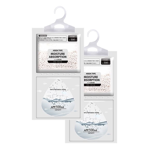 Moisture Absorber Dehumidifier, 2 Humidity Packs, Closet Dehumidifiers