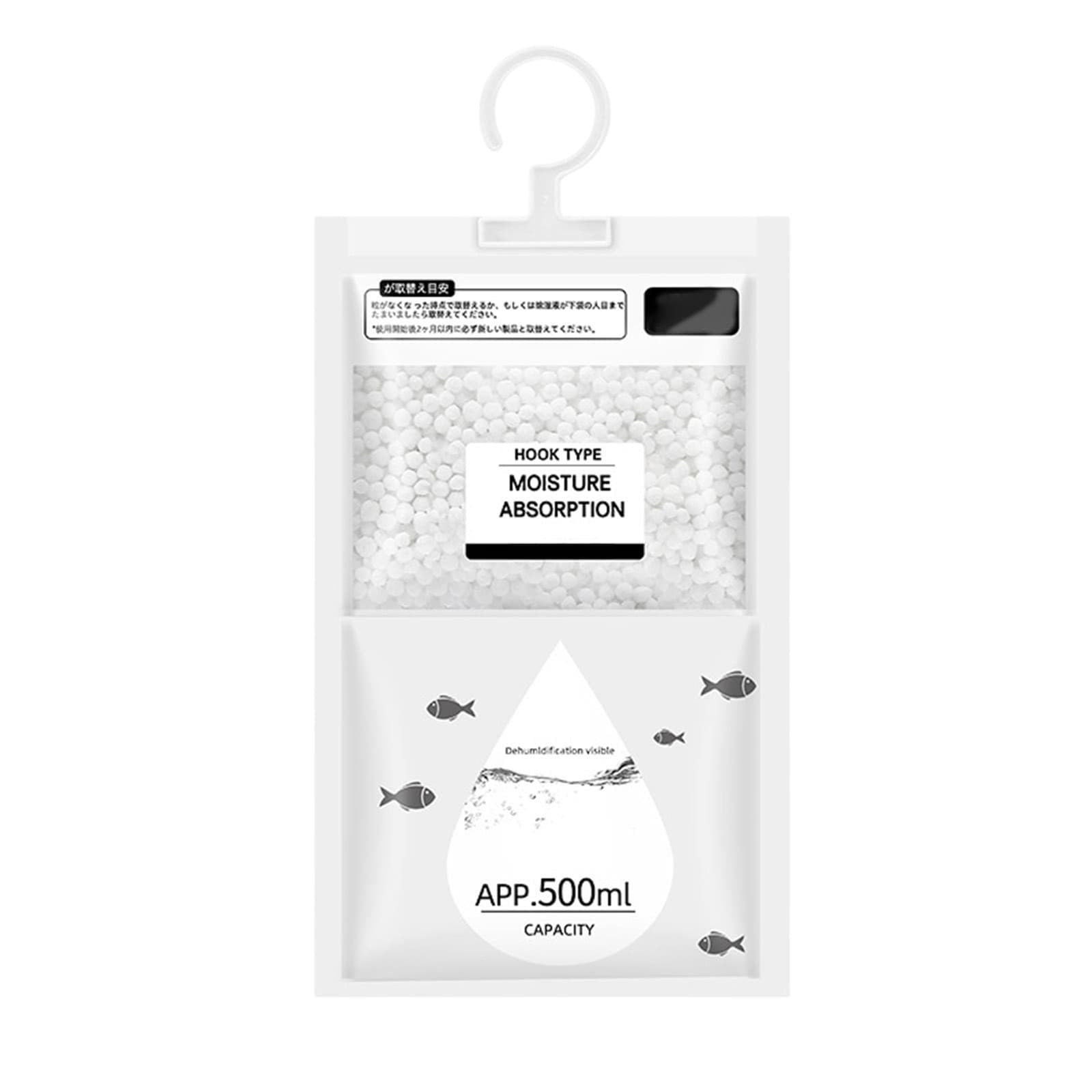 Moisture Absorbers, Dessicant Packets, Hanging Closet Dehumidifier Bags for Humidity Absorber in Wardrobes, Bedrooms, Bathrooms, 4Pcs, 17 Oz