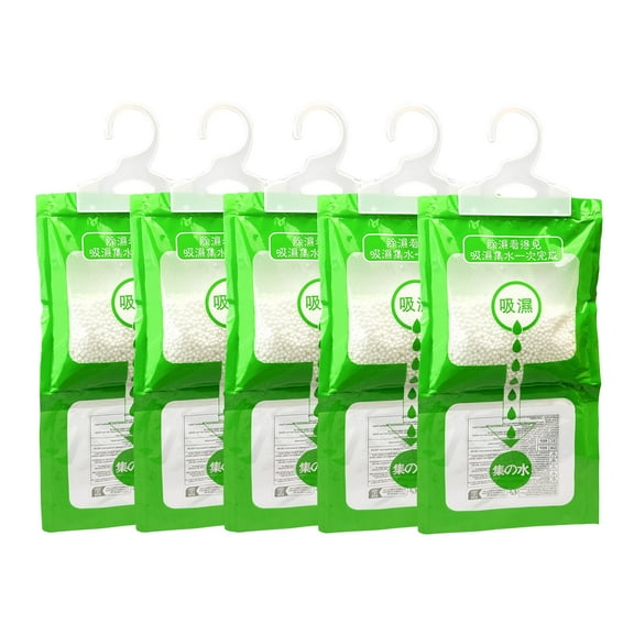 Moisture Absorbers, Hanging Closet Dehumidifier Bags, Humidity Packs, Desiccant, Closet Dehumidifiers with Fragrance Free,  6.5 Oz*5Pack.