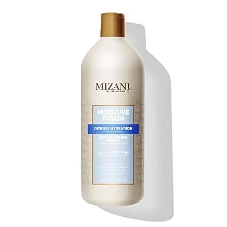 MIZANI Moisture Fusion Gentle Clarifying Shampoo | Cleanses Hair To Remove Buildup | With Charcoal | For Curly Hair | 33.8 Fl. Oz.